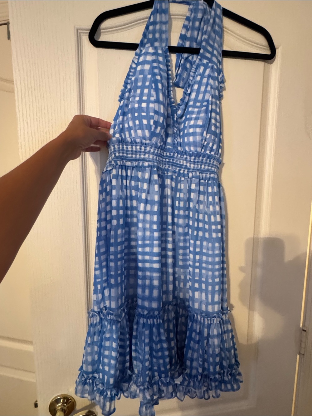 Lilly Pulitzer Light Blue and White Halter woman’s Dress
